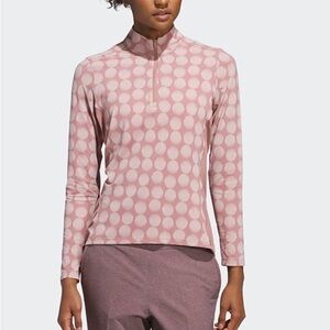 Adidas Ladies Ultimate365 Printed Quarter Zip Mock